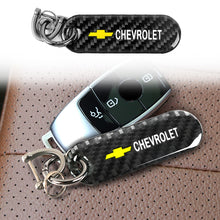 Load image into Gallery viewer, Brand New Universal 100% Real Carbon Fiber Keychain Key Ring For Chevrolet