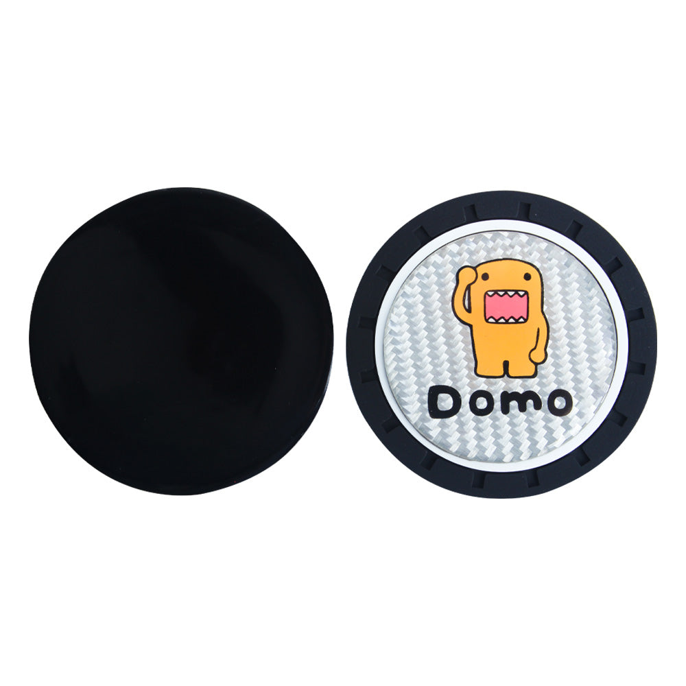 Brand New 2PCS Domo Real Carbon Fiber Car Cup Holder Pad Water Cup Slot Non-Slip Mat Universal