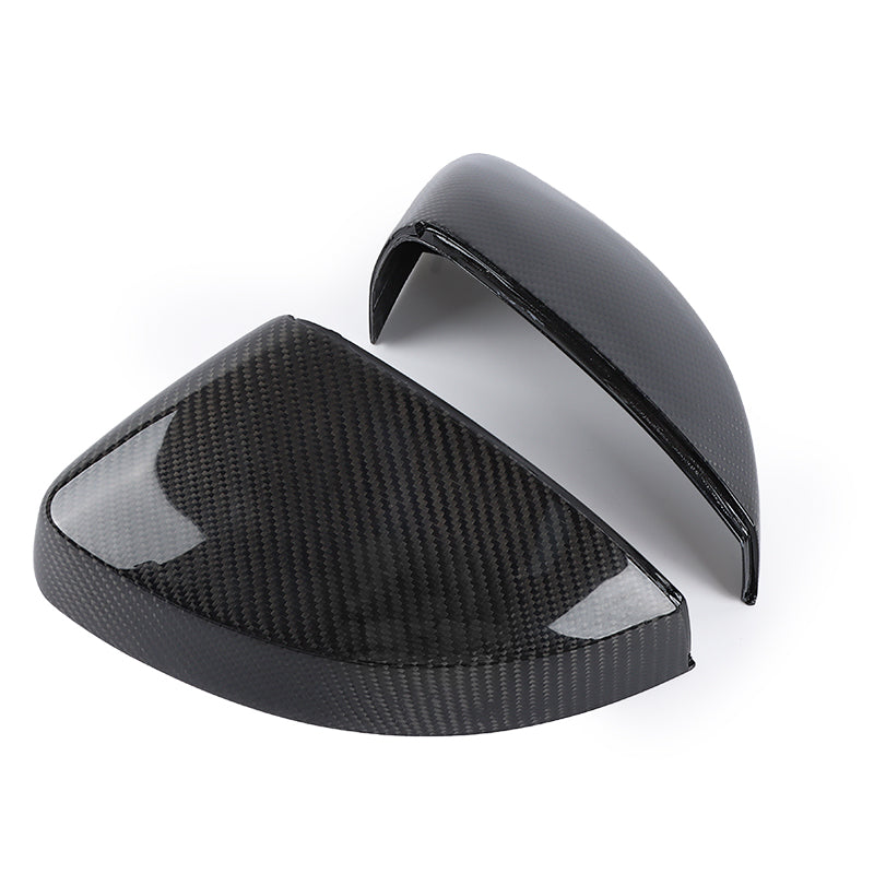 Brand New Audi A3 2015-2021 Real Carbon Fiber Side View Mirror Cover Replacement Caps Fits Without Lane Assist