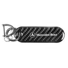 Load image into Gallery viewer, Brand New Universal 100% Real Carbon Fiber Keychain Key Ring For Mercedes-Benz