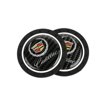 Load image into Gallery viewer, Brand New 2PCS CADILLAC Real Carbon Fiber Car Cup Holder Pad Water Cup Slot Non-Slip Mat Universal