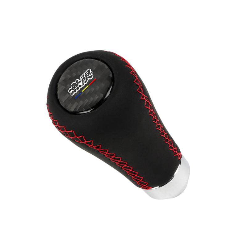 Brand New Universal Mugen Red Stitches Black Leather Manual Car Gear Shift Knob Shifter Lever M8 M10 M12