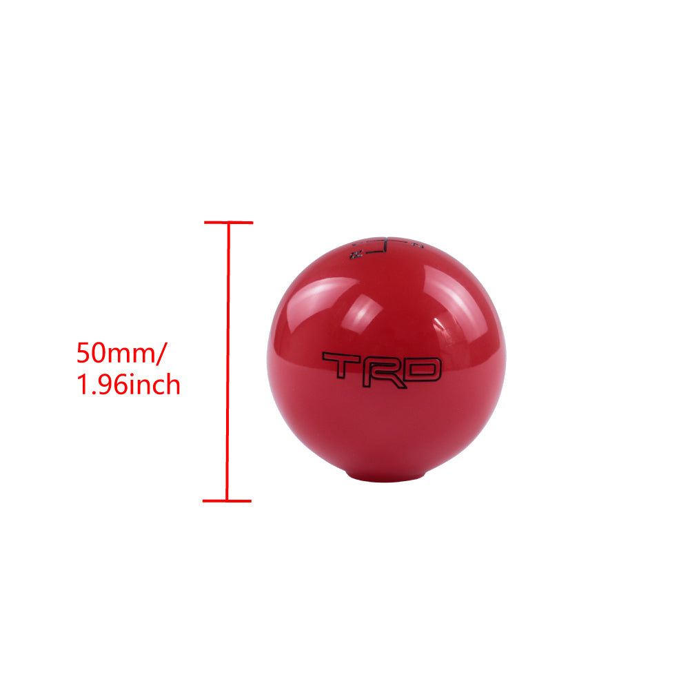 Brand New TRD Red Ball Round Shift knob 6 Speed For TOYOTA with M12 x 1.25 Adapter