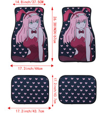 Load image into Gallery viewer, Brand New 4PCS UNIVERSAL ANIME GIRLS Racing Fabric Car Floor Mats Interior Carpets