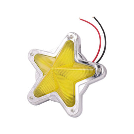 BRAND NEW 1PCS Yellow Star Shaped Side Marker / Accessory / Led Light / Turn Signal