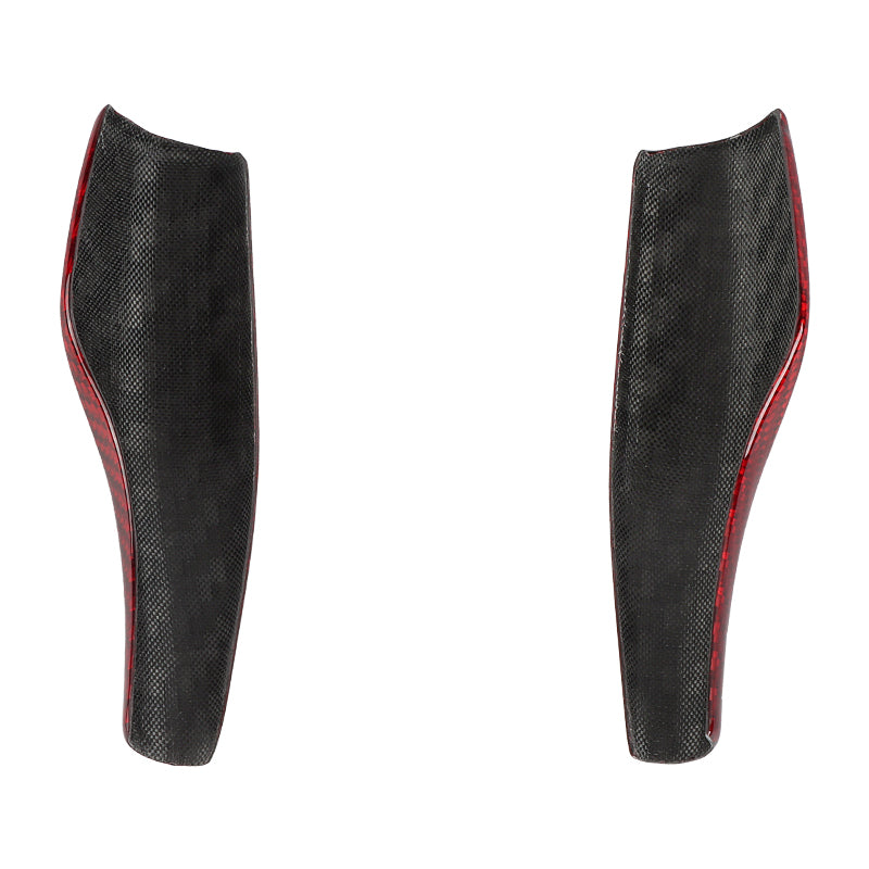 BRAND NEW Real Carbon Fiber Red Steering Wheel Paddle Shift Trim Cover For Tesla Model 3 / Y