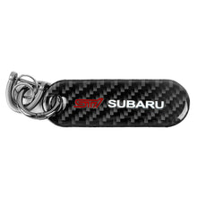 Load image into Gallery viewer, Brand New Universal 100% Real Carbon Fiber Keychain Key Ring For Subaru