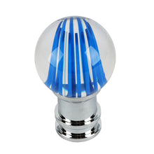 Load image into Gallery viewer, Brand New Universal Jdm Round Ball Crystal Clear Blue Stripes Manual Car Racing Gear Shift Knob Shifter M12 M10 M8