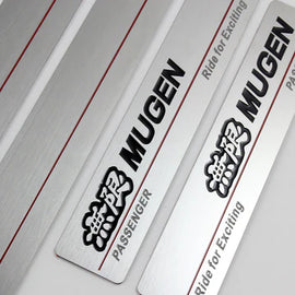 BRAND NEW 4PCS MUGEN STAINLESS STEEL DOOR SILL ENTRY GUARD FOR 2006-2011 HONDA CIVIC 4DR SEDAN