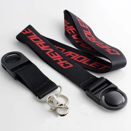BRAND NEW Chevrolet Car Keychain Tag Rings Keychain JDM Drift Lanyard Black
