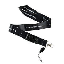 BRAND NEW CORVETTE Car Keychain Tag Rings Keychain JDM Drift Lanyard Black