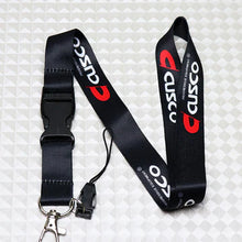Load image into Gallery viewer, BRAND NEW CUSCO Car Keychain Tag Rings Keychain JDM Drift Lanyard Black