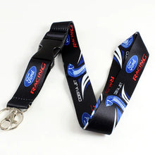 Load image into Gallery viewer, BRAND NEW FORD RACING Car Keychain Tag Rings Keychain JDM Drift Lanyard Black