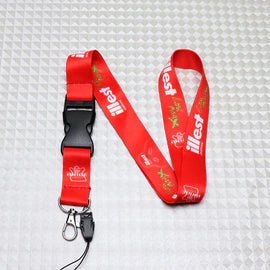 BRAND NEW ILLEST BRIDE Car Keychain Tag Rings Keychain JDM Drift Lanyard Red