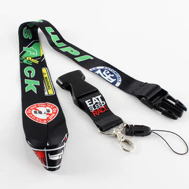 BRAND NEW JDM AS FCK Car Keychain Tag Rings Keychain JDM Drift Lanyard Black