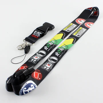 BRAND NEW JDM AS FCK Car Keychain Tag Rings Keychain JDM Drift Lanyard Black