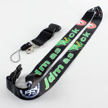 Load image into Gallery viewer, BRAND NEW JDM AS FCK Car Keychain Tag Rings Keychain JDM Drift Lanyard Black