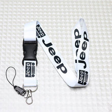 Load image into Gallery viewer, BRAND NEW JEEP Car Keychain Tag Rings Keychain JDM Drift Lanyard White