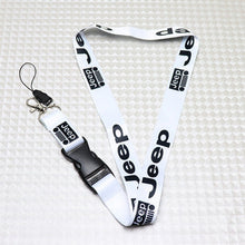 Load image into Gallery viewer, BRAND NEW JEEP Car Keychain Tag Rings Keychain JDM Drift Lanyard White
