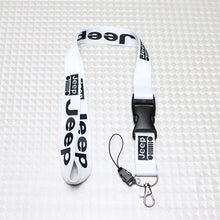 Load image into Gallery viewer, BRAND NEW JEEP Car Keychain Tag Rings Keychain JDM Drift Lanyard White