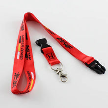 Load image into Gallery viewer, BRAND NEW Mugen Power Car Keychain Tag Rings Keychain JDM Drift Lanyard Red