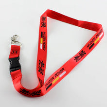 Load image into Gallery viewer, BRAND NEW Mugen Power Car Keychain Tag Rings Keychain JDM Drift Lanyard Red