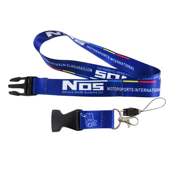 BRAND NEW NOS Car Keychain Tag Rings Keychain JDM Drift Lanyard Blue
