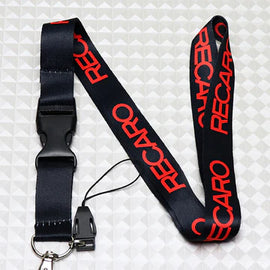 BRAND NEW RECARO Car Keychain Tag Rings Keychain JDM Drift Lanyard Black