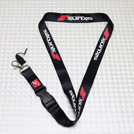 BRAND NEW SKUNK2 Car Keychain Tag Rings Keychain JDM Drift Lanyard Black
