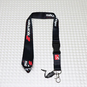 BRAND NEW SKUNK2 Car Keychain Tag Rings Keychain JDM Drift Lanyard Black