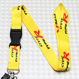 BRAND NEW CIVIC TYPE R JDM Car Keychain Tag Rings Keychain JDM Drift Lanyard Yellow