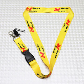 BRAND NEW CIVIC TYPE R JDM Car Keychain Tag Rings Keychain JDM Drift Lanyard Yellow