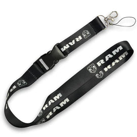 BRAND NEW Dodge RAM Car Keychain Tag Rings Keychain JDM Drift Lanyard Black