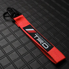 BRAND New JDM TRD Red Racing Keychain Metal key Ring Hook Strap Lanyard Universal