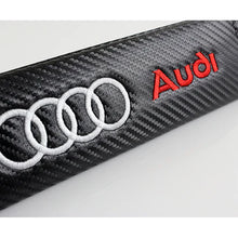 Load image into Gallery viewer, Brand New Universal 2PCS AUDI Carbon Fiber Car Seat Belt Covers Shoulder Pad