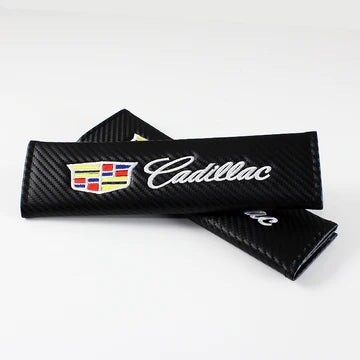 Brand New Universal 2PCS Cadillac Carbon Fiber Car Seat Belt Covers Shoulder Pad