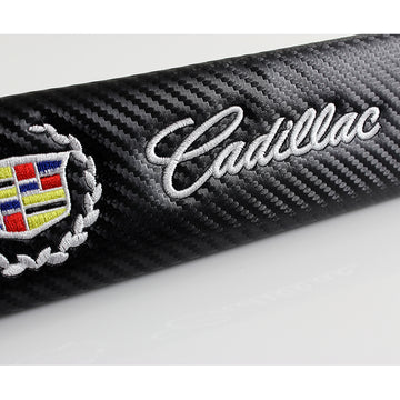 Brand New Universal 2PCS Cadillac Carbon Fiber Car Seat Belt Covers Shoulder Pad