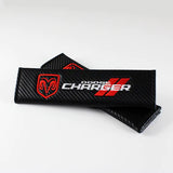 Brand New Universal 2PCS Dodge Charger Carbon Fiber Car Seat Belt Covers Shoulder Pad