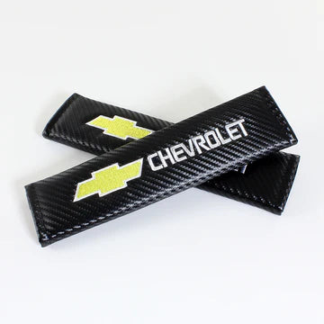 Brand New Universal 2PCS Chevrolet Carbon Fiber Car Seat Belt Covers Shoulder Pad