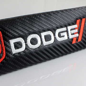 Brand New Universal 2PCS Dodge Carbon Fiber Car Seat Belt Covers Shoulder Pad