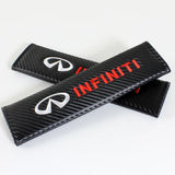 Brand New Universal 2PCS INFINITI Carbon Fiber Car Seat Belt Covers Shoulder Pad
