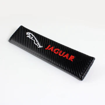 Brand New Universal 2PCS Jaguar Carbon Fiber Car Seat Belt Covers Shoulder Pad
