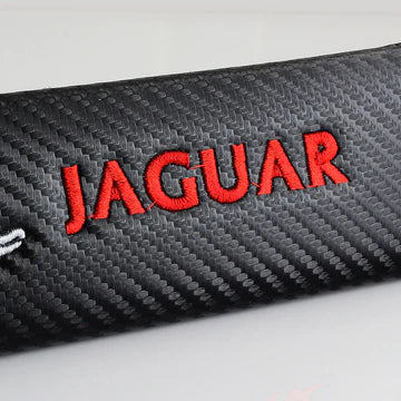 Brand New Universal 2PCS Jaguar Carbon Fiber Car Seat Belt Covers Shoulder Pad