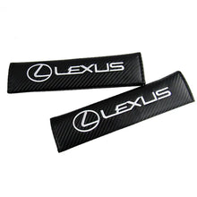 Load image into Gallery viewer, Brand New Universal 2PCS LEXUS Carbon Fiber Car Seat Belt Covers Shoulder Pad