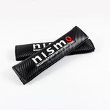 Brand New Universal 2PCS Nismo Carbon Fiber Car Seat Belt Covers Shoulder Pad