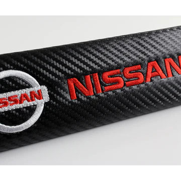 Brand New Universal 2PCS Nissan Carbon Fiber Car Seat Belt Covers Shoulder Pad