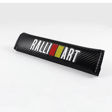 Brand New Universal 2PCS Ralliart Carbon Fiber Car Seat Belt Covers Shoulder Pad