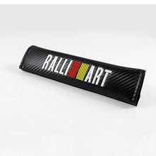 Load image into Gallery viewer, Brand New Universal 2PCS Ralliart Carbon Fiber Car Seat Belt Covers Shoulder Pad