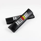 Brand New Universal 2PCS Ralliart Carbon Fiber Car Seat Belt Covers Shoulder Pad