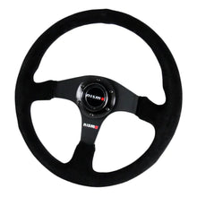 Load image into Gallery viewer, Brand New 14&quot; NISMO Style Racing Black Stitching Leather Suede Sport Steering Wheel w Horn Button